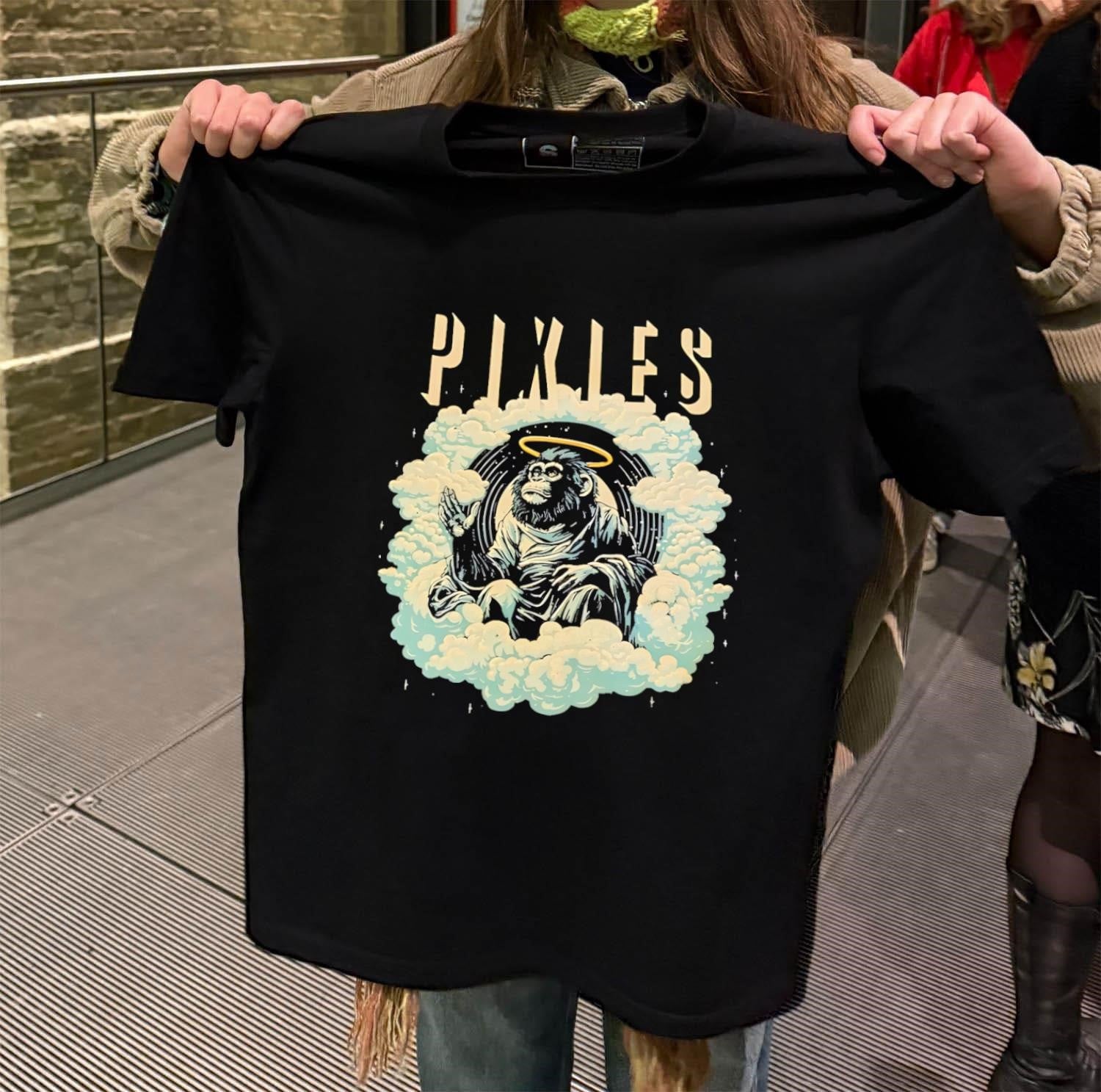 Pixies Monkey with Halo Saint Monkey Cloud Indie Rock Music shirt