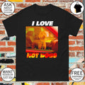 Poodle I love hot dogs shirt