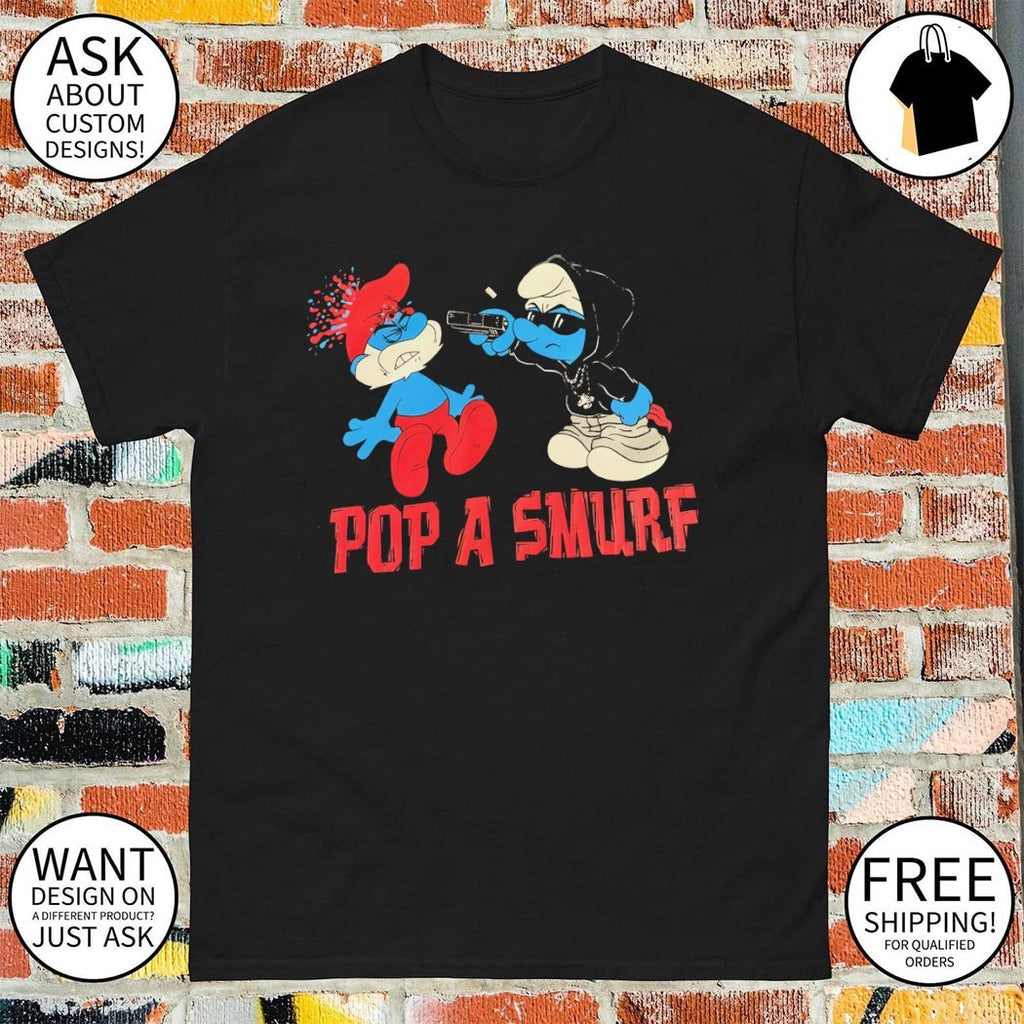 Pop a Smurf cartoon shirt