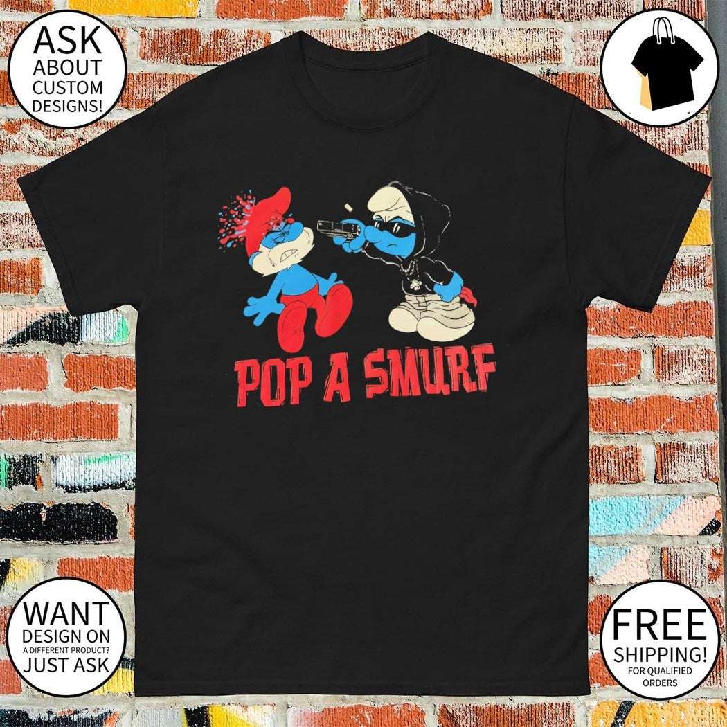 Pop a Smurf cartoon shirt