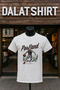 Portland skeleton basketball player dribbling in the pine forest shirt
