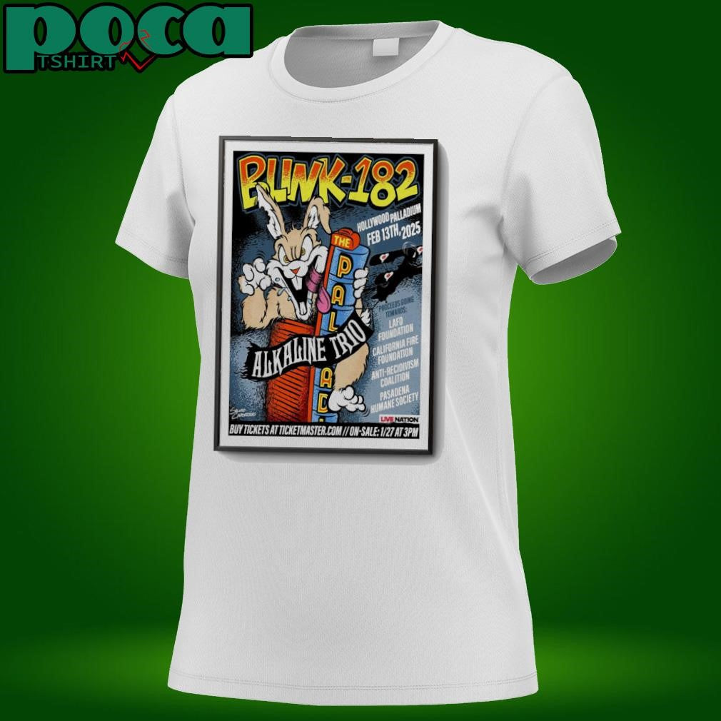 Poster Blink-182 February 13 2025 Hollywood Palladium in Hollywood, CA shirt