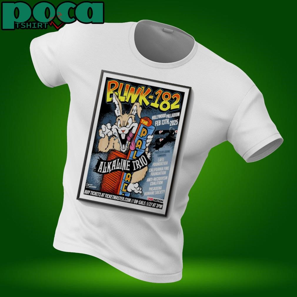 Poster Blink-182 February 13 2025 Hollywood Palladium in Hollywood, CA shirt