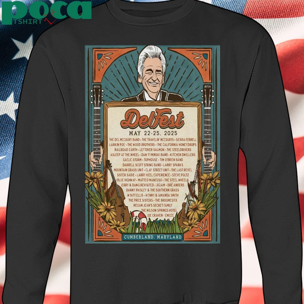 Poster Delfest May 22-25 2025 Cumberland MD-Portrait Shirt