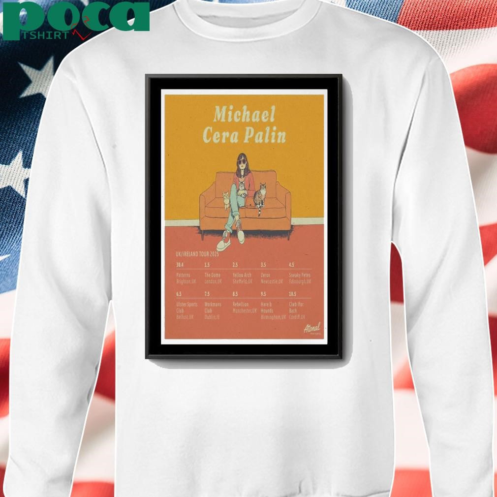 Poster Michael Cera Palin UK Ireland Tour 2025 shirt