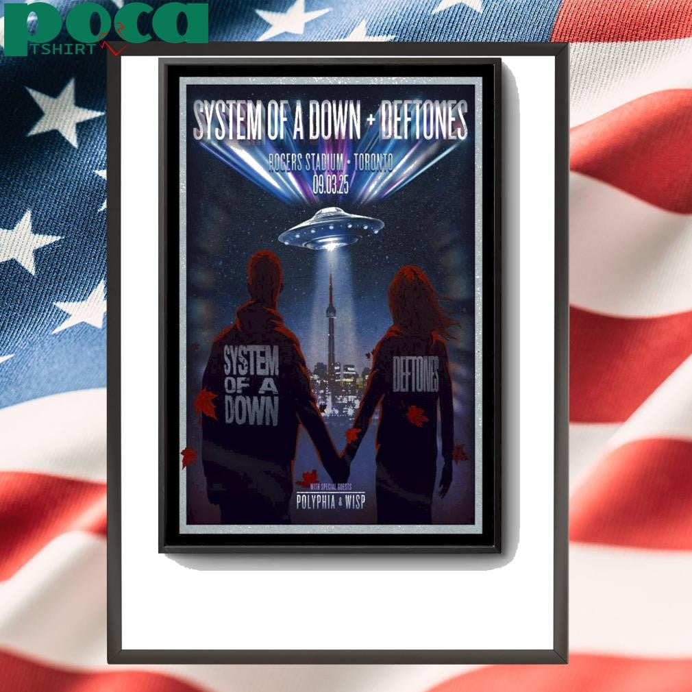 Poster System Of A Down Toronto, ON Canada Rogers Stadium September 3, 2025 shirt