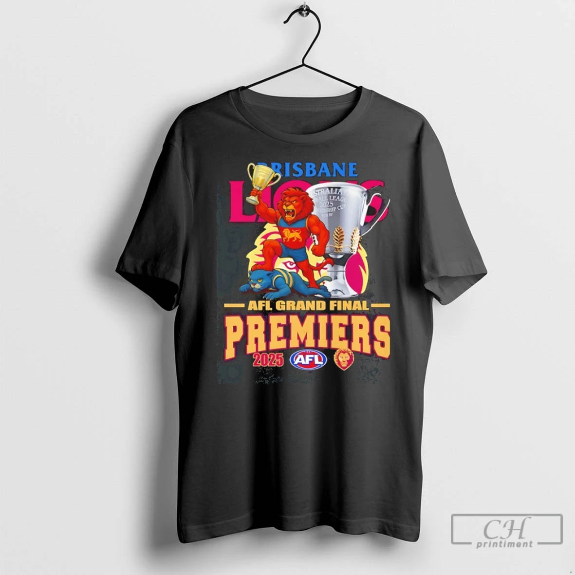 Premium Brisbane Lions 2025 Afl Grand Final Premiers Macot Trophy