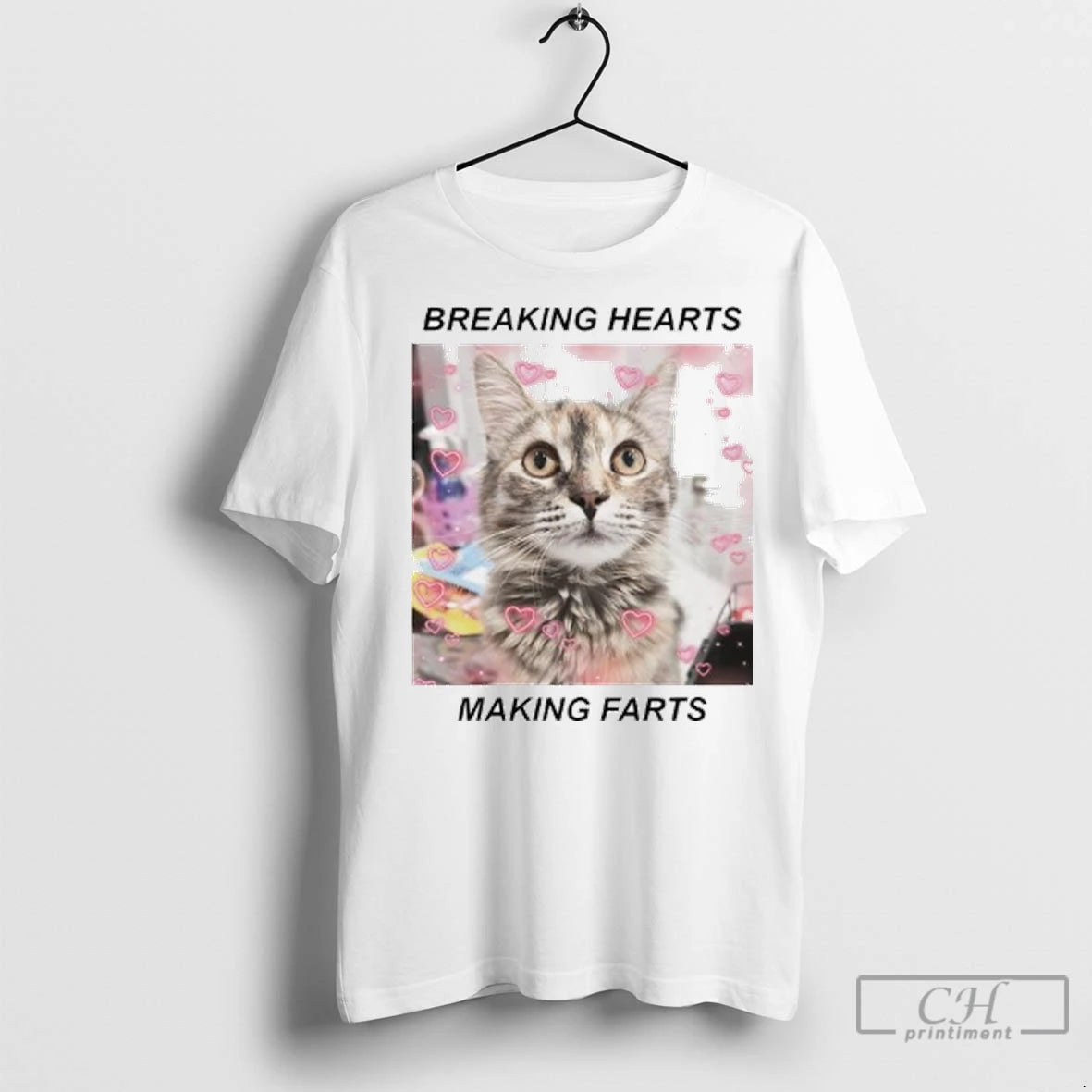 Premium Cat Breaking Hearts Making Farts Ladies