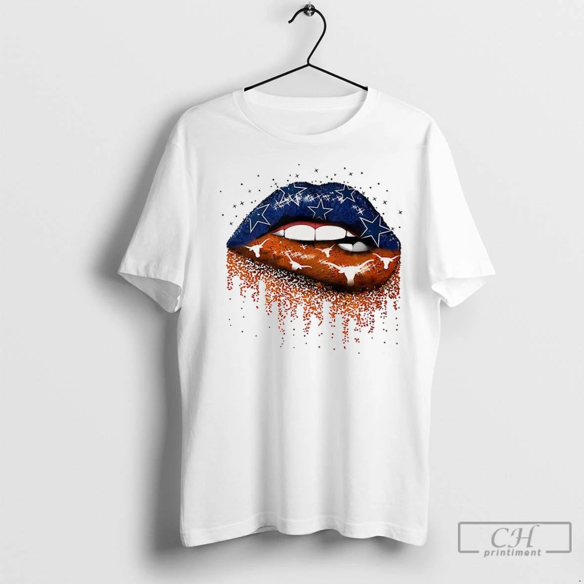 Premium Dallas Cowboys X Texas Longhorns Girl Lips