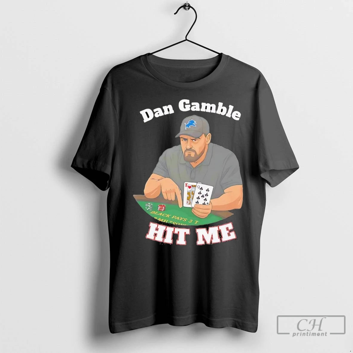 Premium Dan Gamble Casino Hit Me Coach Detroit Lions