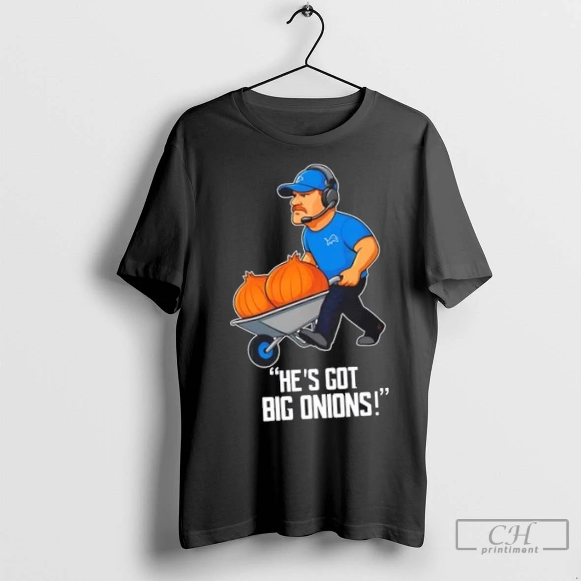 Premium Detroit Lions Dan Campbell Hes Got Big Onions Blue Royal