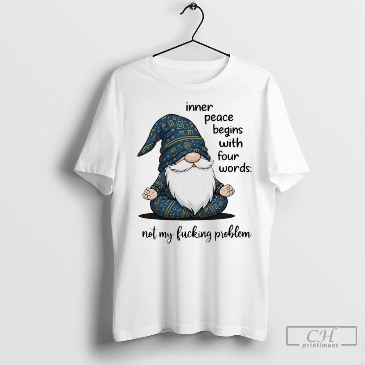 Premium Gnome Yoga Inner Peace Begins With Four Words Not My Fucking Problem