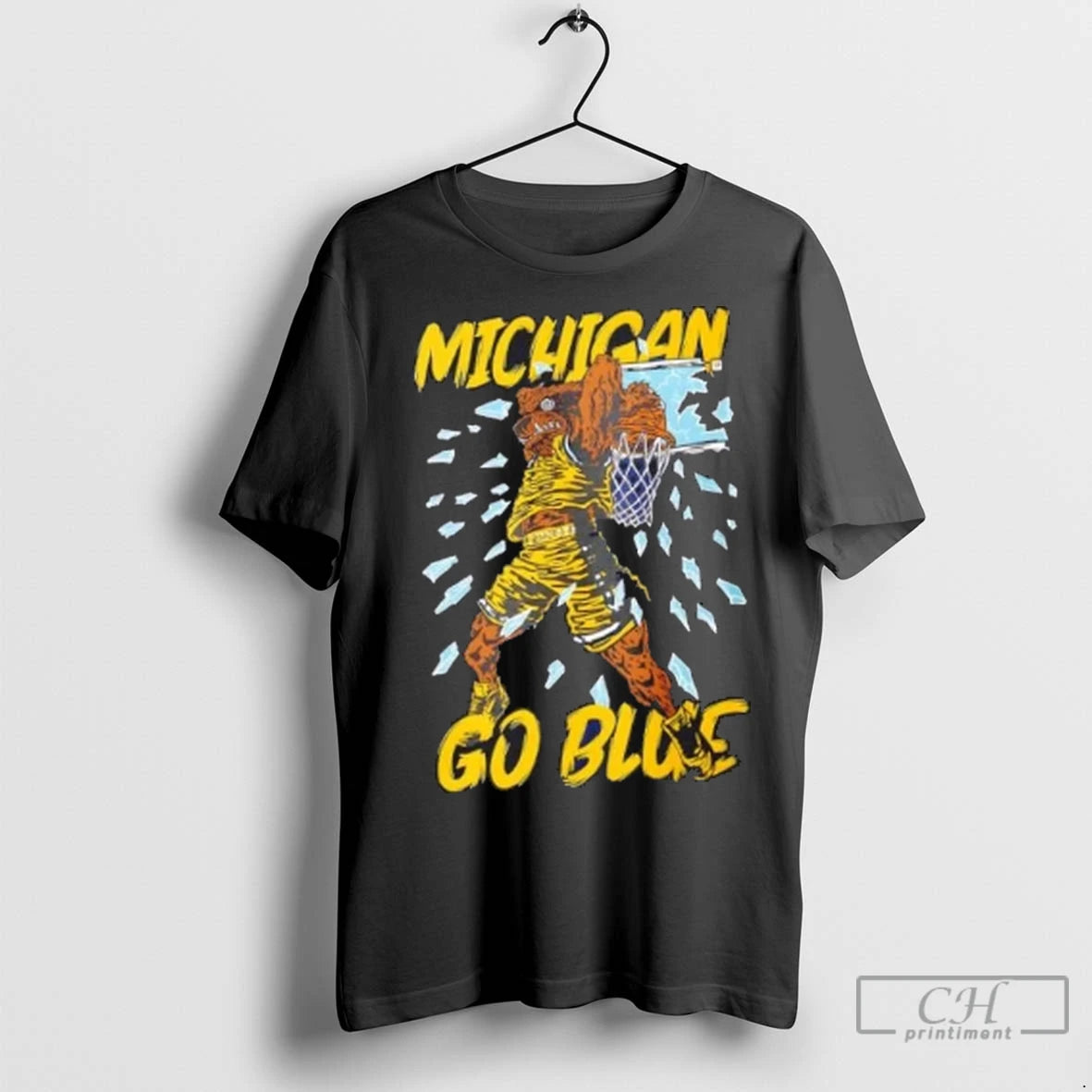 Premium Go Blue Michigan Wolverines Monster Dunk Halloween