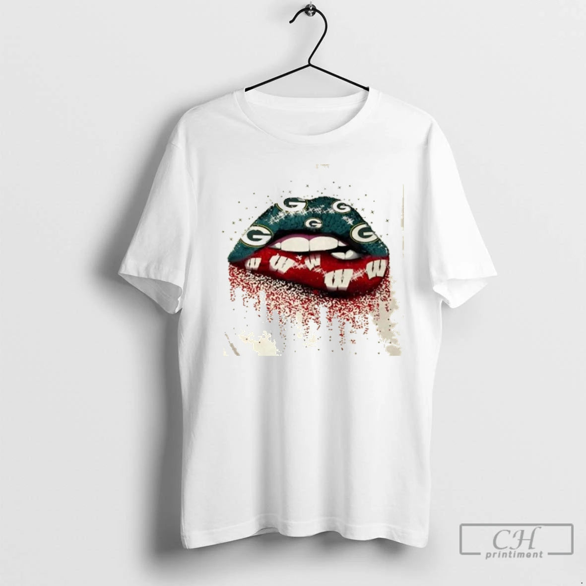 Premium Green Bay Packers X Wisconsin Badgers Lips