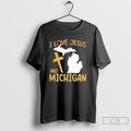 Premium I Love Jesus And Michigan Lover Christian