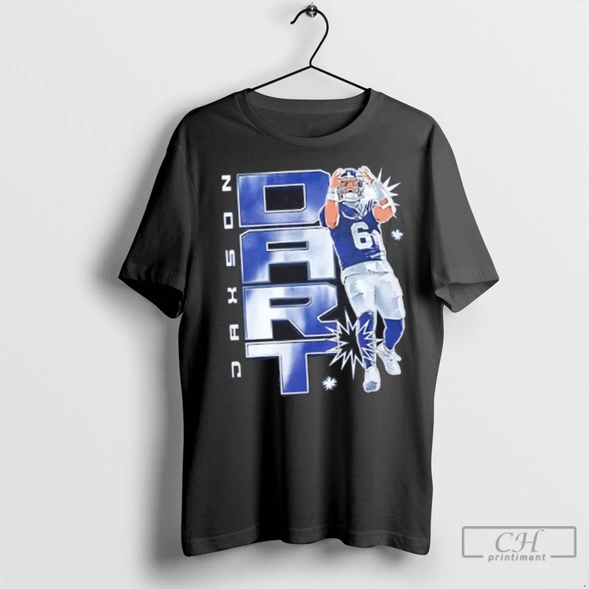 Premium Jaxson Dart New York Giants Vertical Football