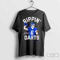 Premium Jaxson Dart Ripping Darts Signature New York Giants