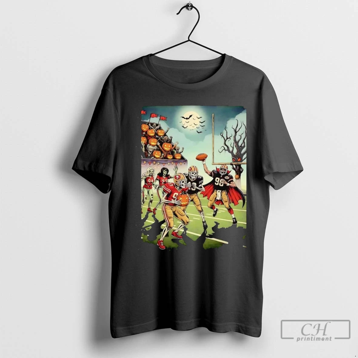 Premium Kc Chiefs Vs Sf 49ers Skeleton Players Halloween