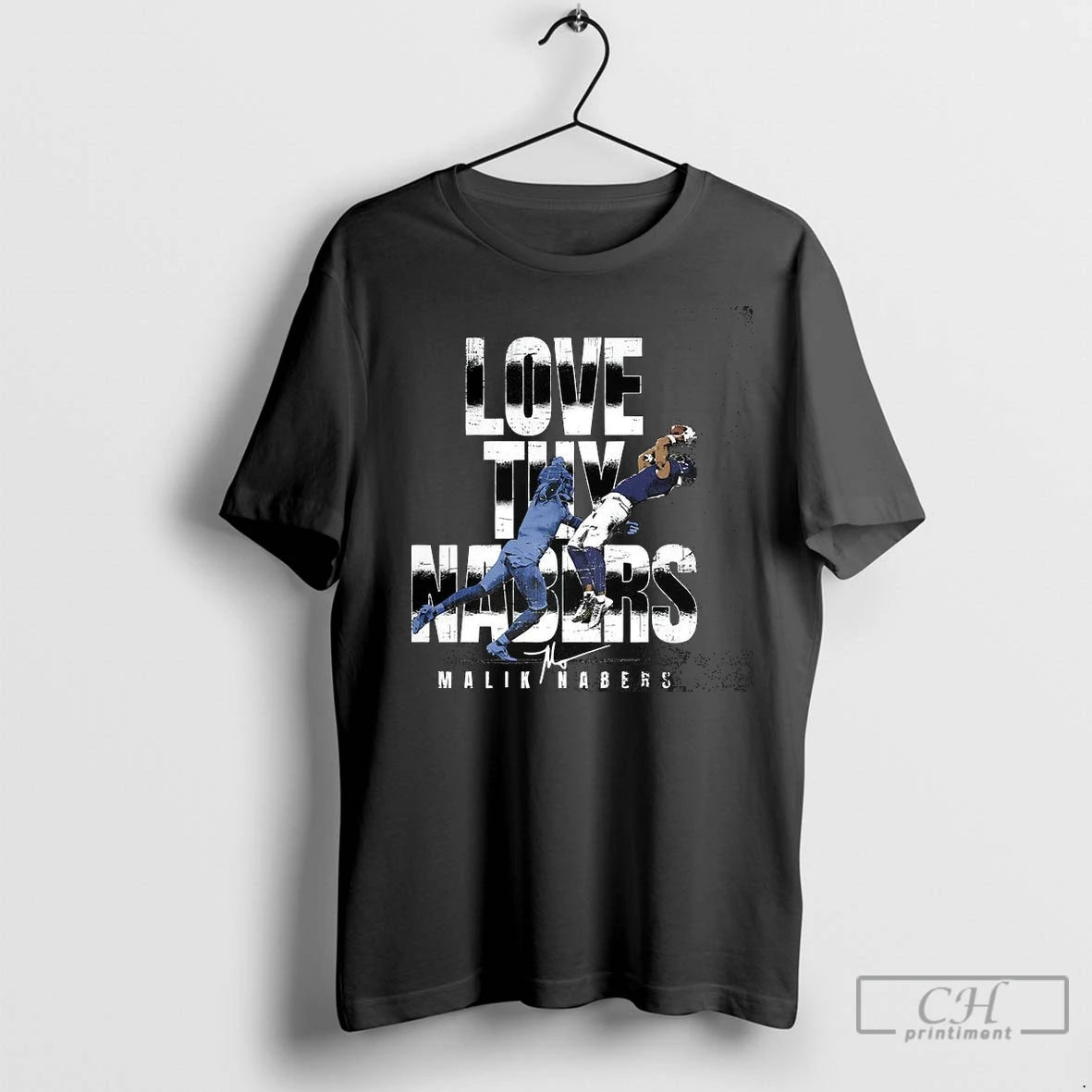 Premium Malik Nabers New York Giants Football Love Thy Nabers Signature