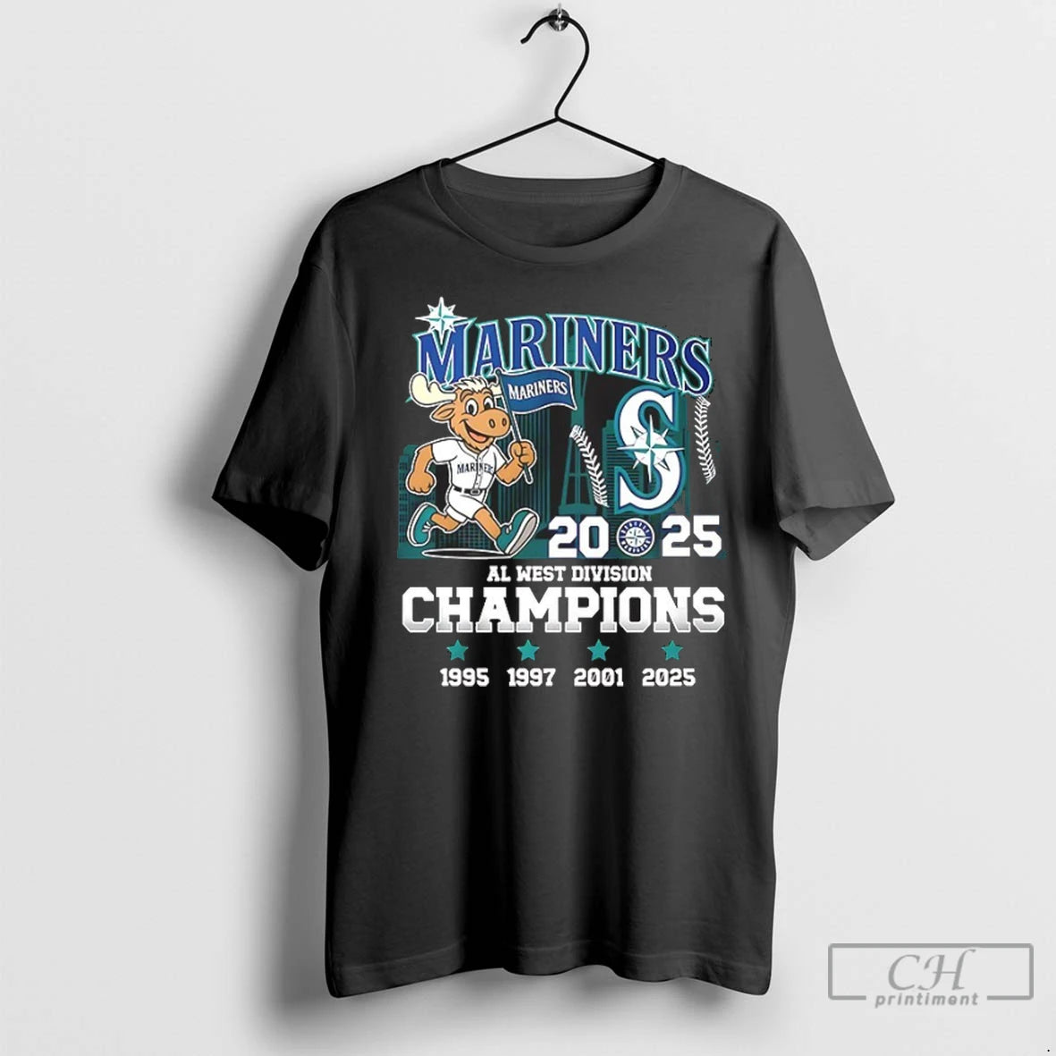 Premium Mariner Moose Seattle Mariners 2025 American League West Division Champions