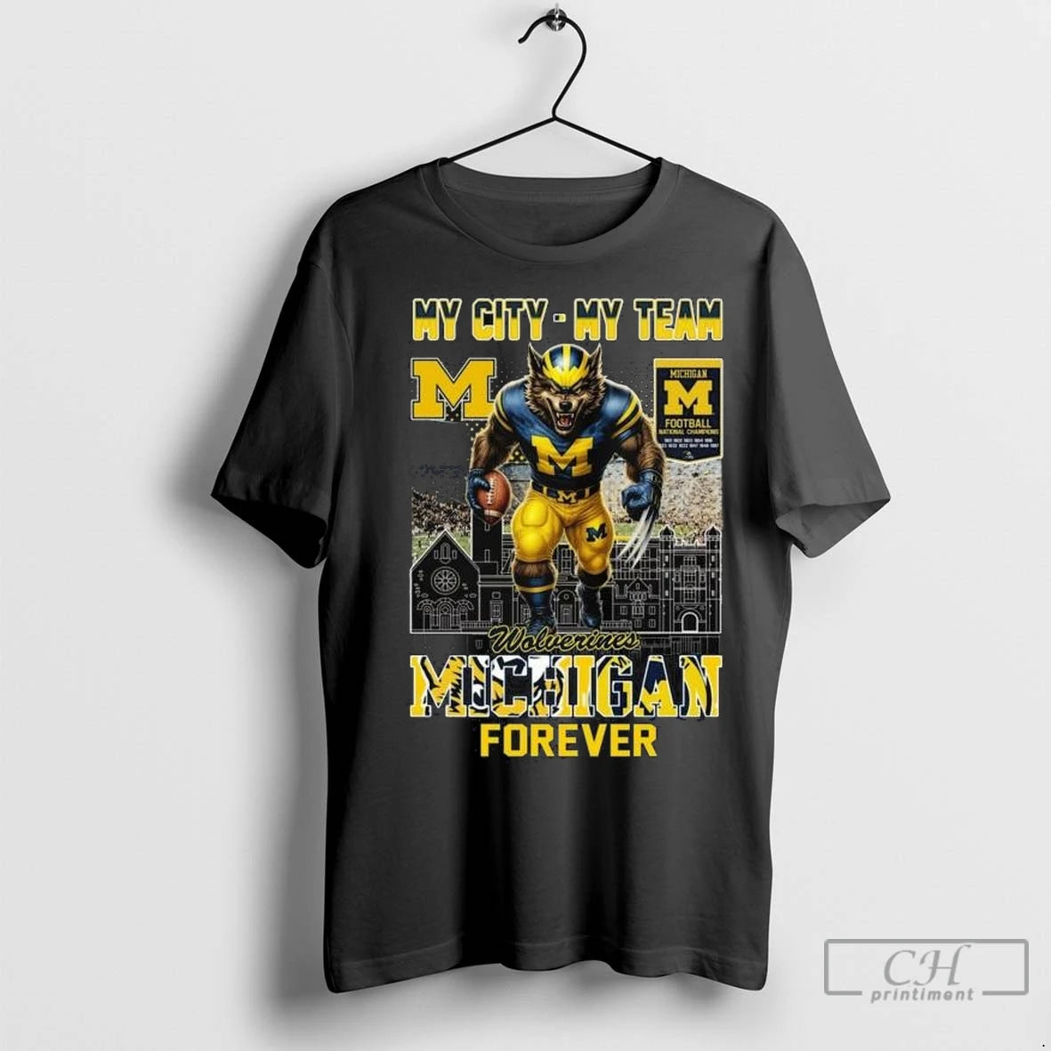 Premium Michigan Wolverines Mascot Forever My City My Team 2025 Long Sleve