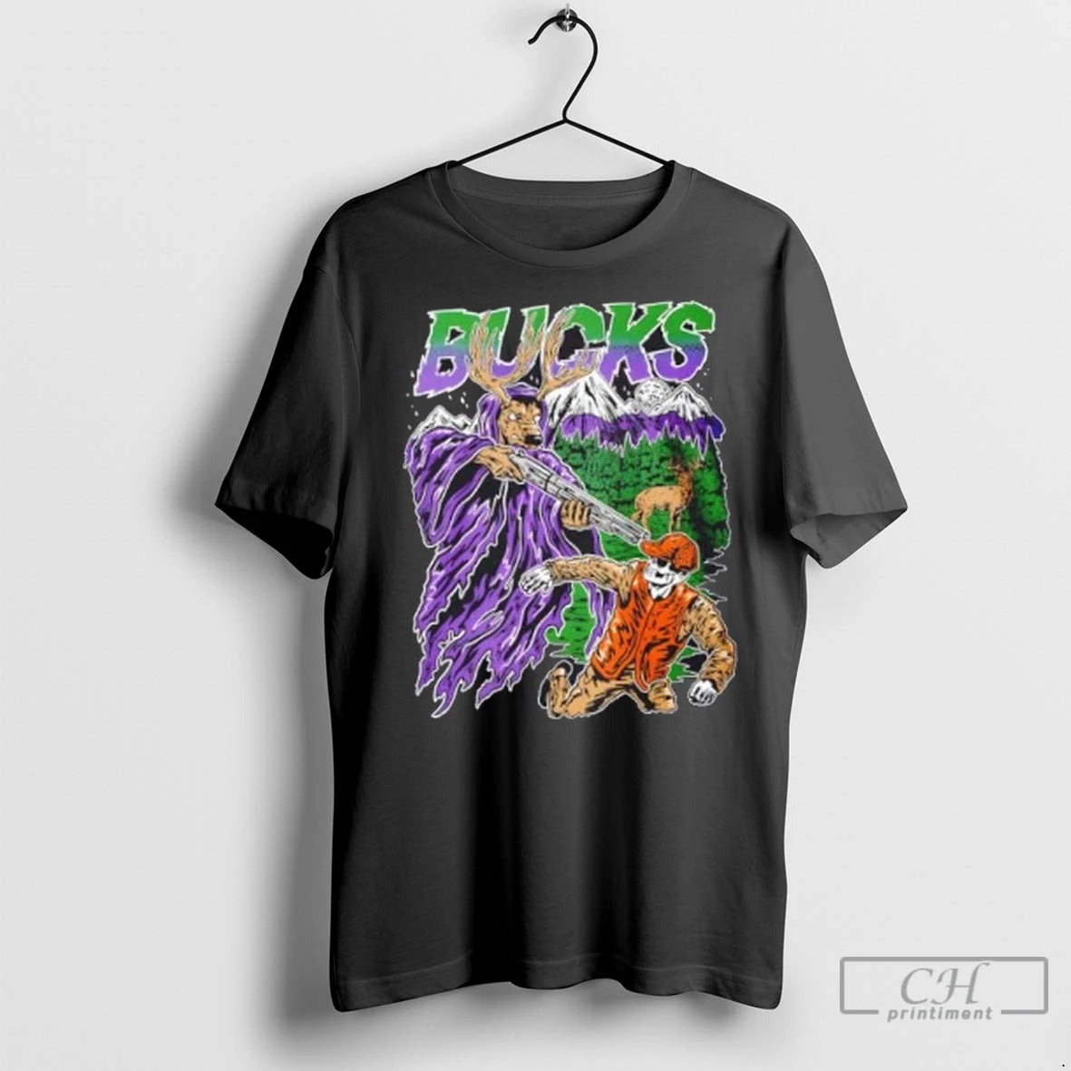 Premium Milwaukee Bucks Got The Gun Halloween Skeleton