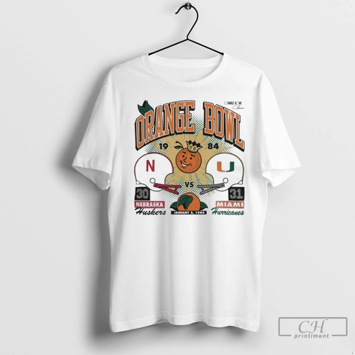 Premium Nebraska Vs Miami 1984 Orange Bowl Ncaa Football Matchup