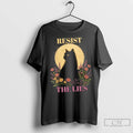 Premium Resist The Lies Black Cat Floral