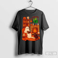 Premium Retro Halloween Cozy Ghost Reading Book By 90s Frankenstein Ladies