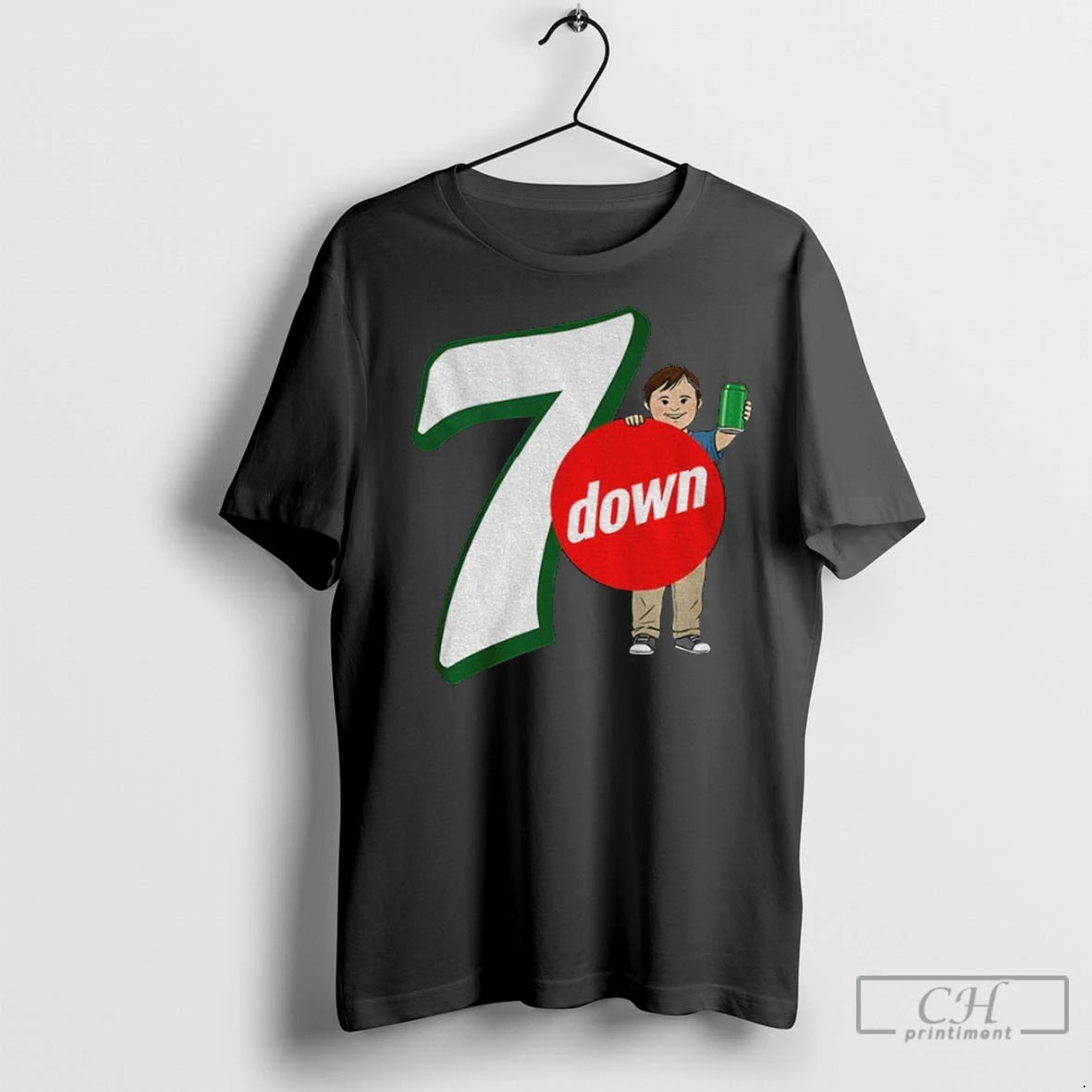 Premium Seven Down 7 Up Parody Logo
