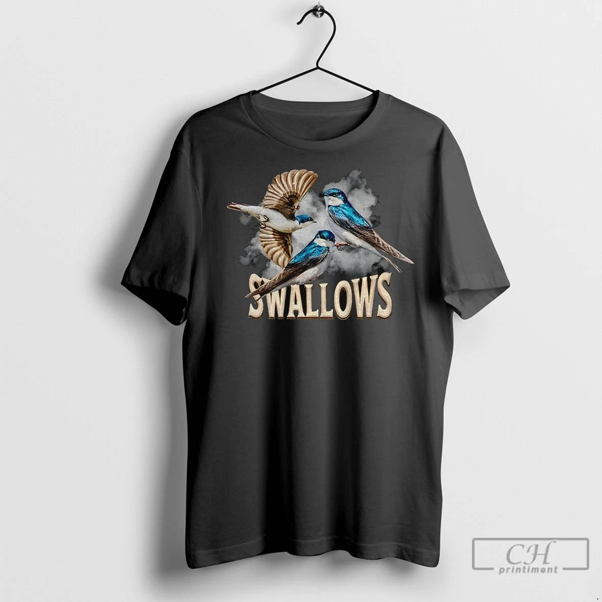 Premium Swallows Tachycineta Bicolor Graphic Vintage