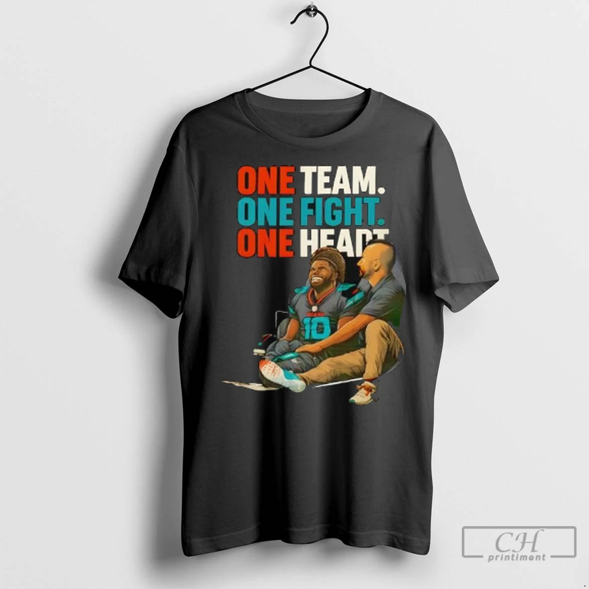 Premium Tyreek Hill X Miami Dolphins One Team One Fight One Heart Ladies