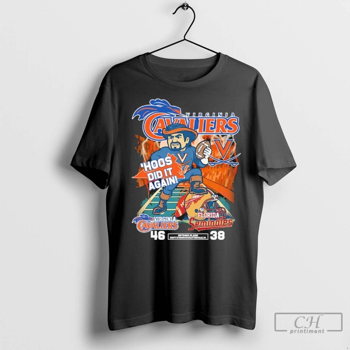 Premium Uva Mascot Hoos Did It Again Virginia Cavaliers 46 38 Florida State
