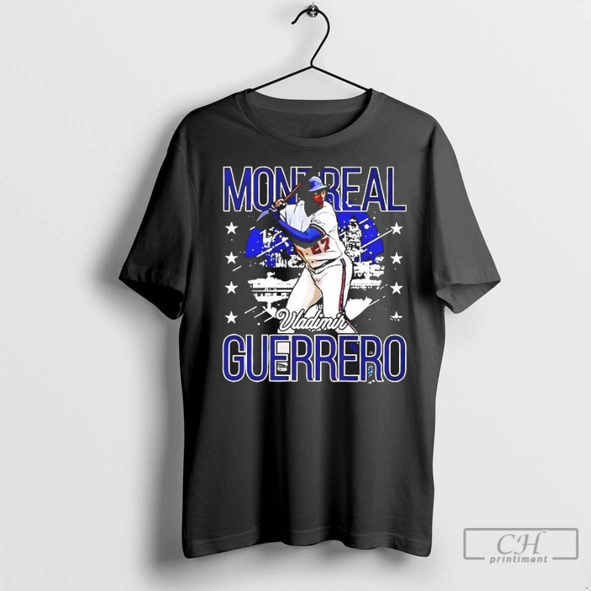 Premium Vladimir Guerrero Montreal Skyline Swing Baseball