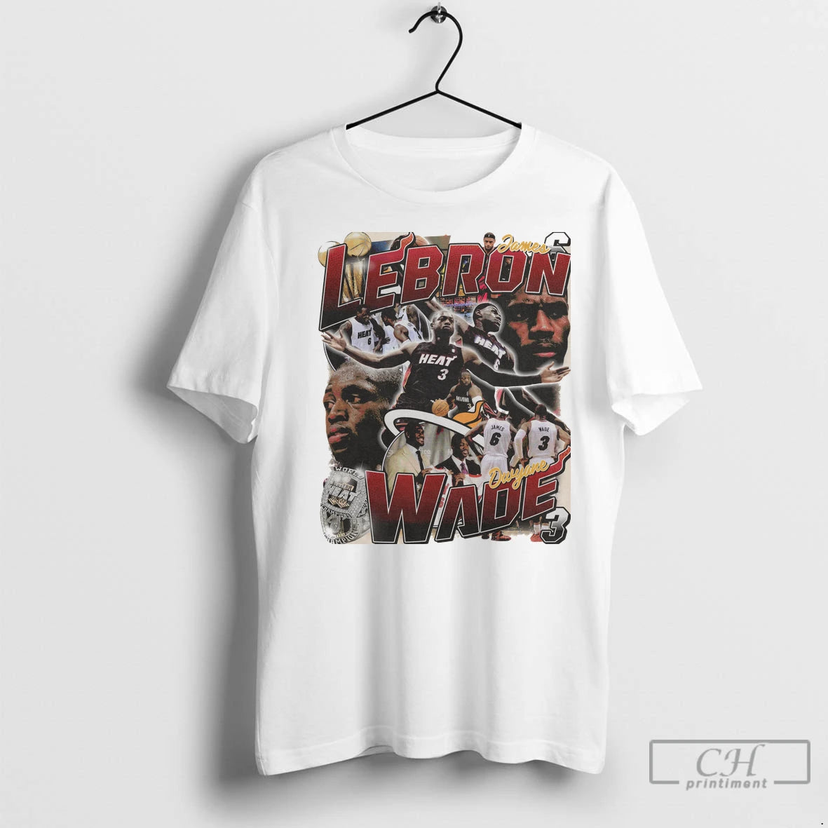 Premium Lebron Wade 12 13 Heat Classic Tee 2