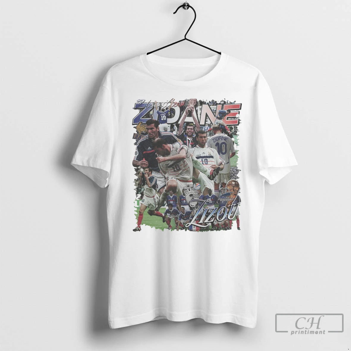 Premium Zinedine Zidane Tee Front Ss