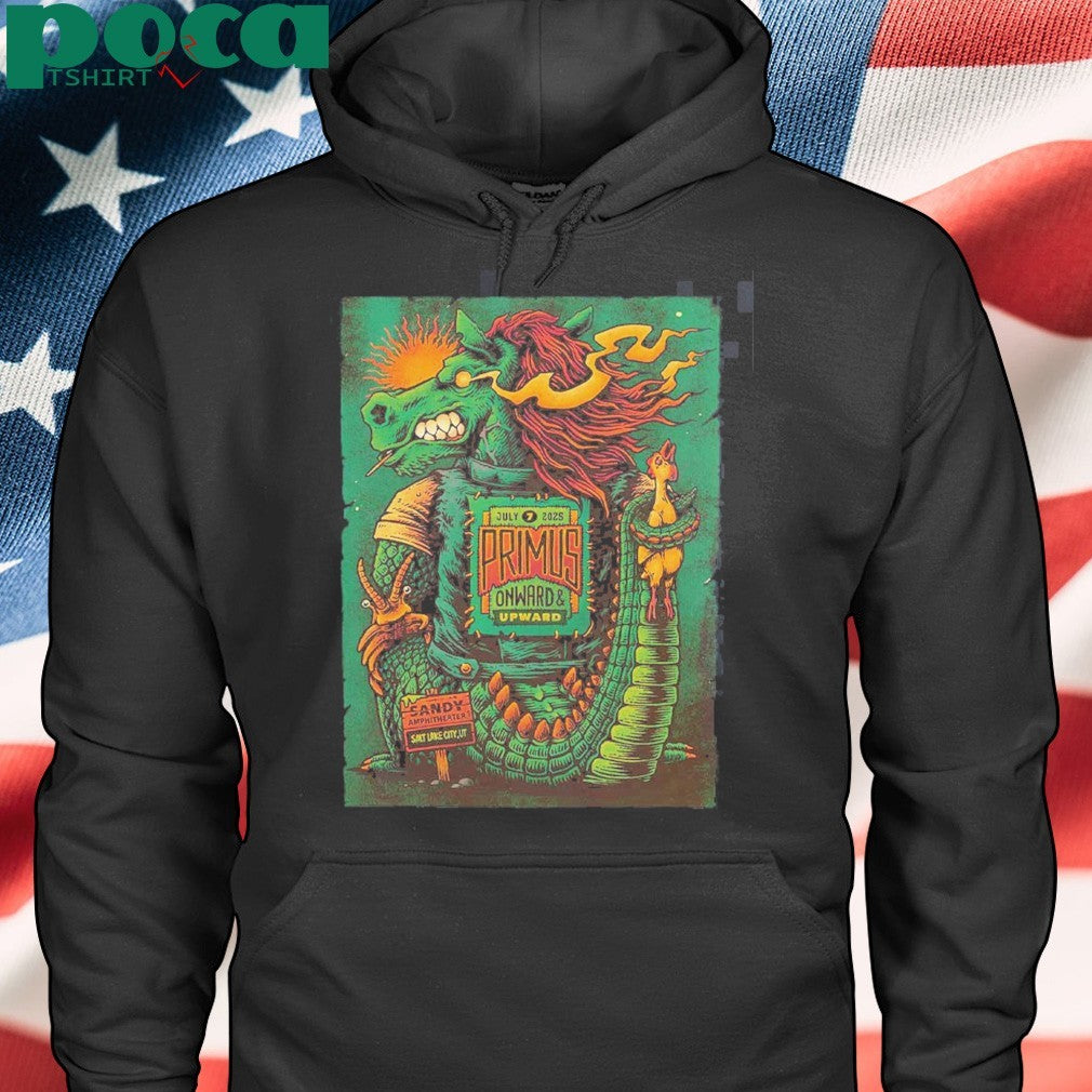 Primus Onward And Upward Salt Lake City Utah 2025 Gig Poster At Sandy Amphitheater On July 7 2025 Unisex T-Shirt