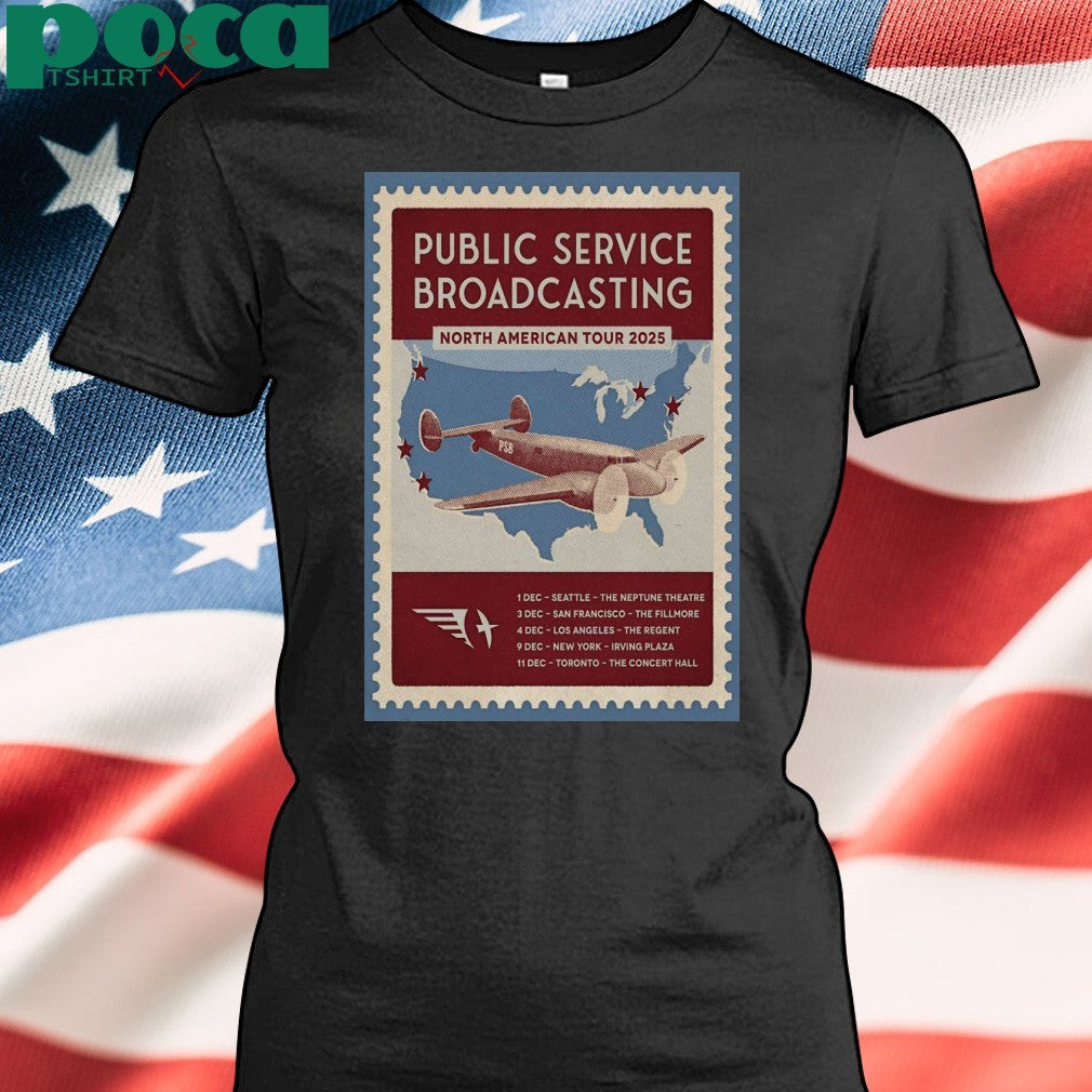 Public Service Broadcasting North American Tour 2025 Poster Shirt