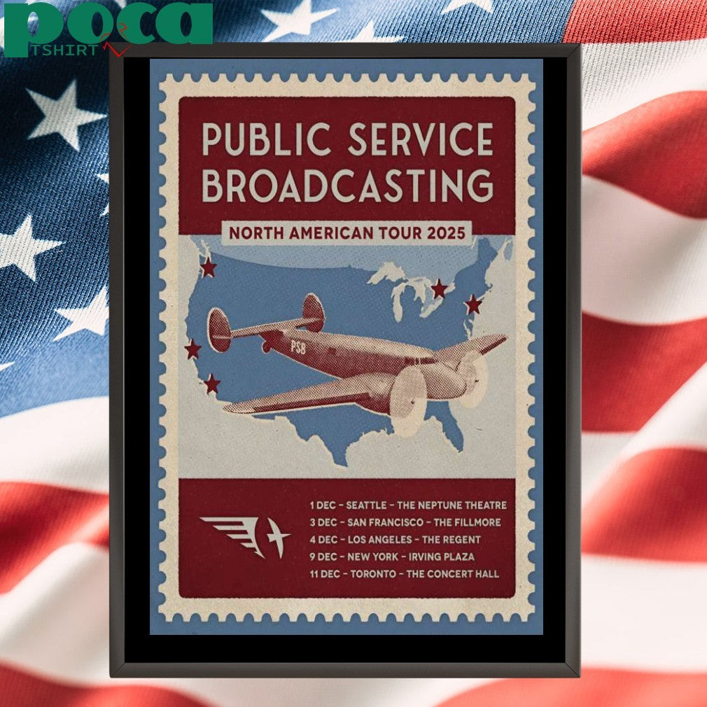 Public Service Broadcasting North American Tour 2025 Poster Shirt