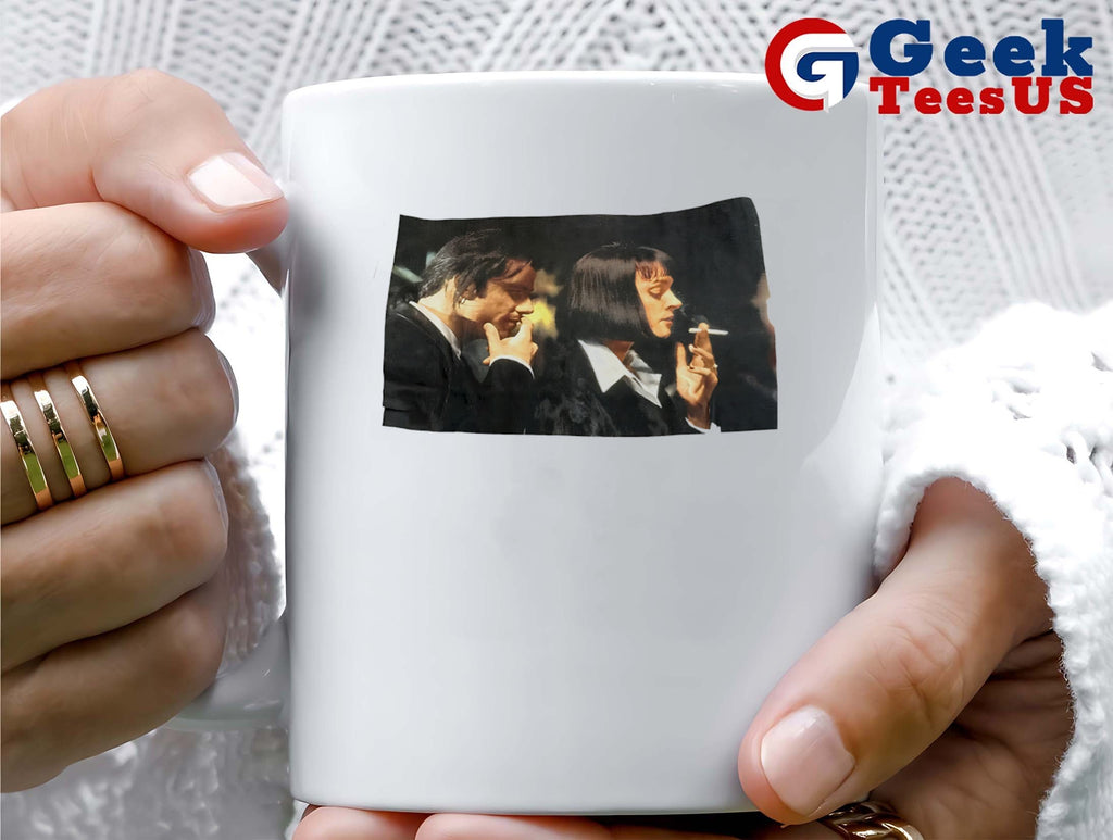 Pulp Fiction Vincent Vega and Mia Wallace smoking shirt