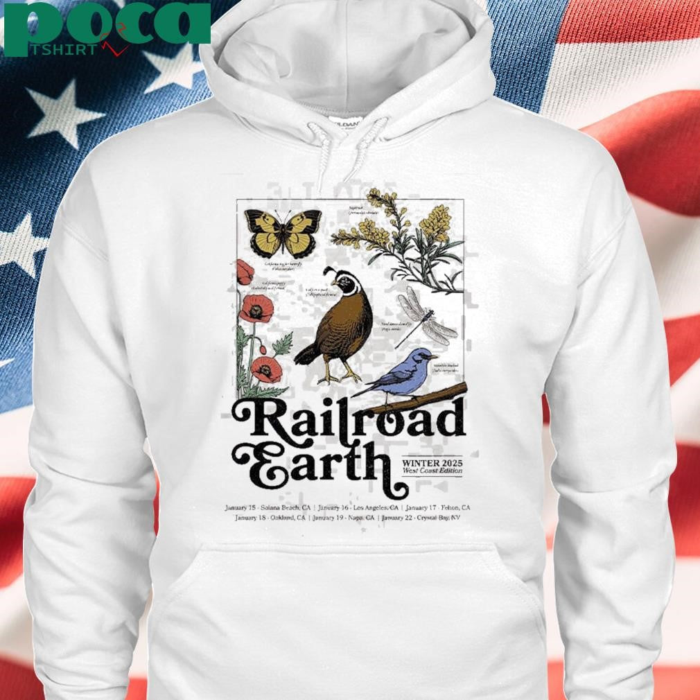 Railroad Earth Winter 2025 West Coast Edition Tour Poster Schedule Dates List Merch Unisex T-Shirt