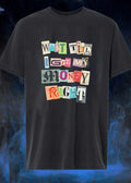 Ransom Note Typography Wait Till I Get My Money Right Graphic T-Shirt