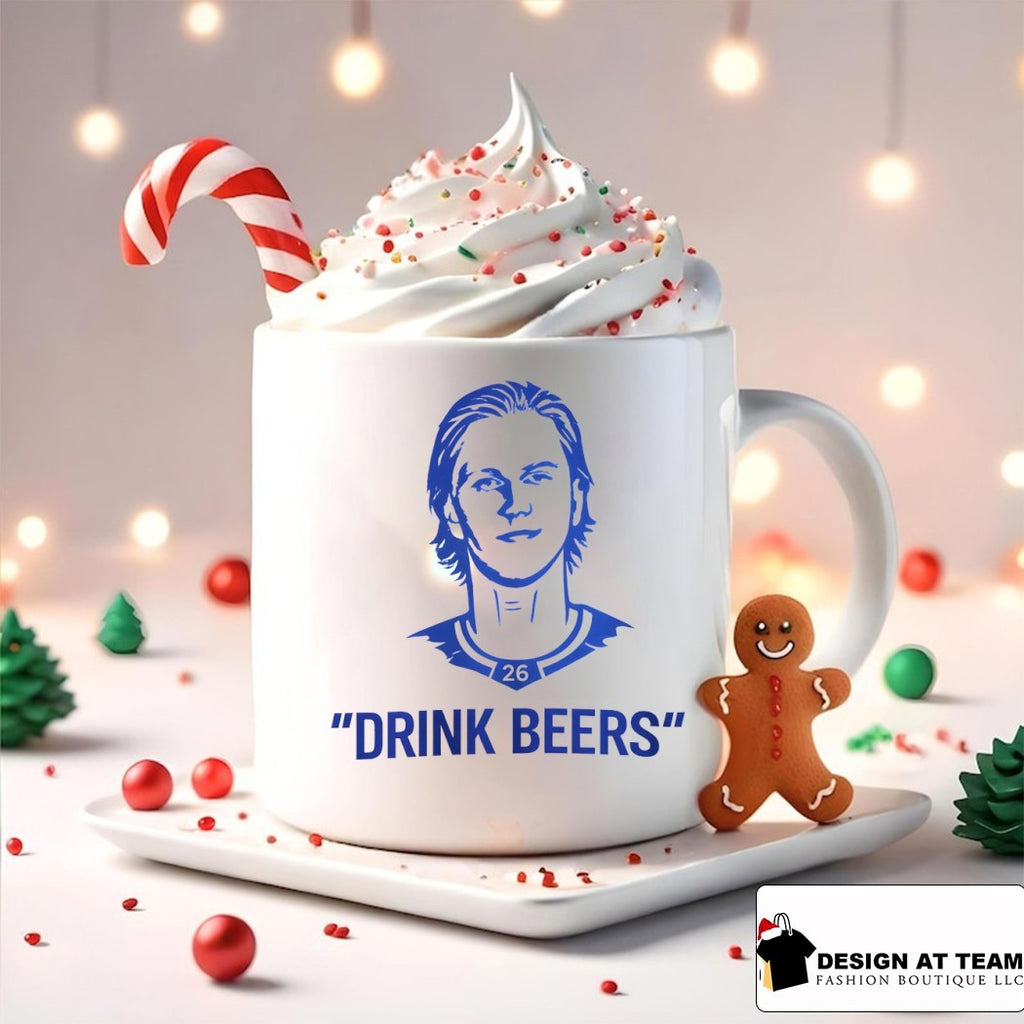 Rasmus Dahlin Sam Carrick drink beers Buffalo Sabres Hockey NHL shirt
