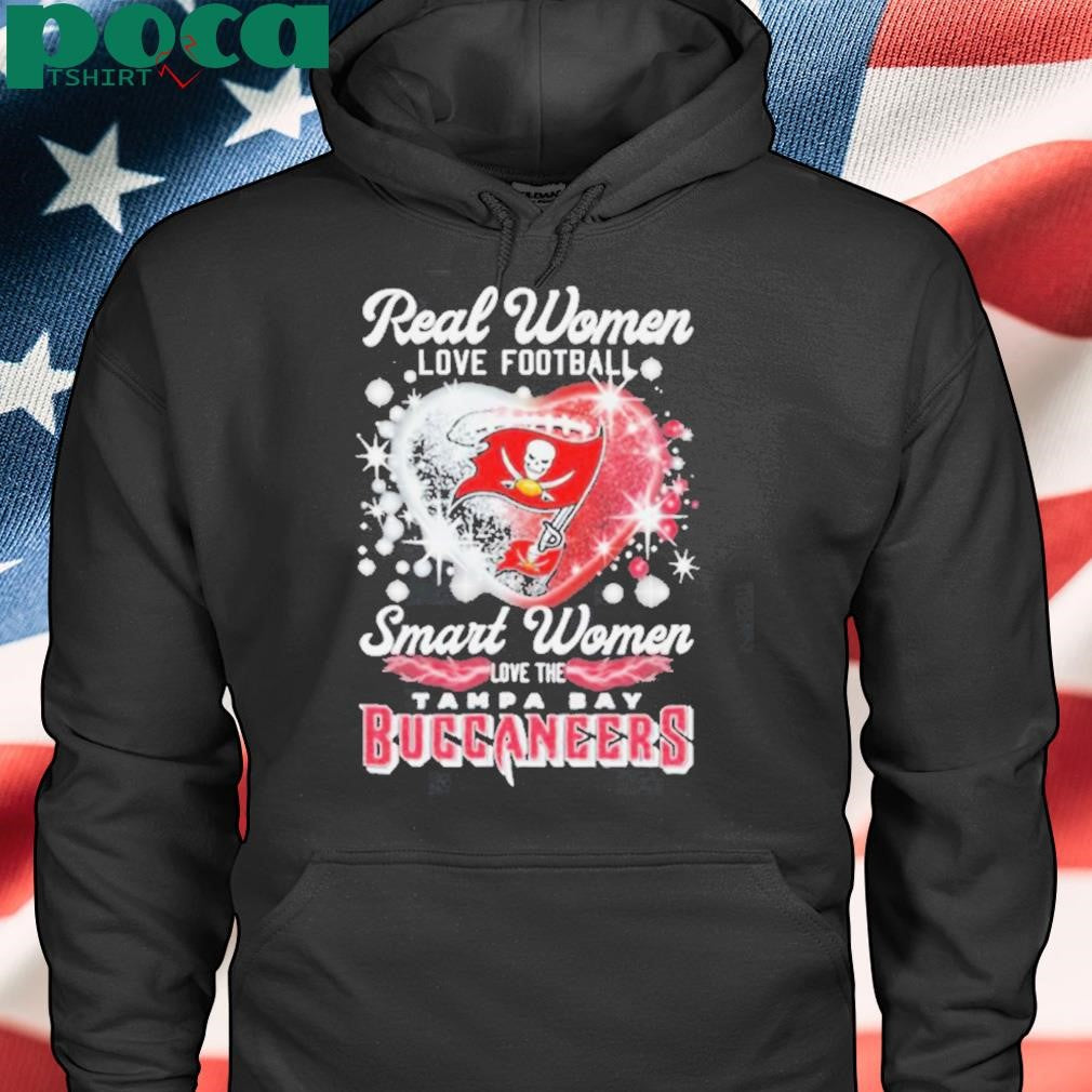 Real Women Love Football Smart Women Love The Tampa Bay Buccaneers Heart T shirts