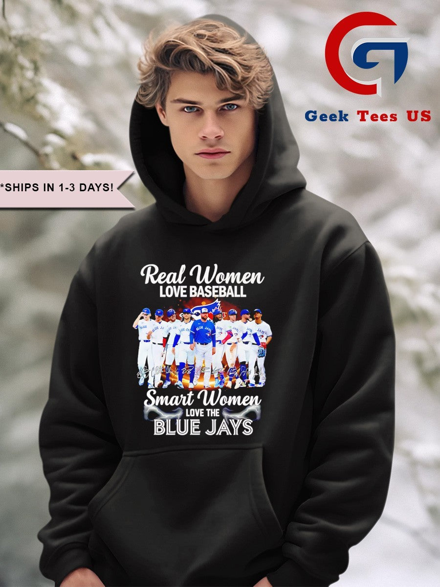 Real women love baseball smart women love the Toronto Blue Jays baseball 2025 shirt