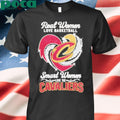 Real women love basketball smart women love the Cavaliers diamond heart T-Shirt