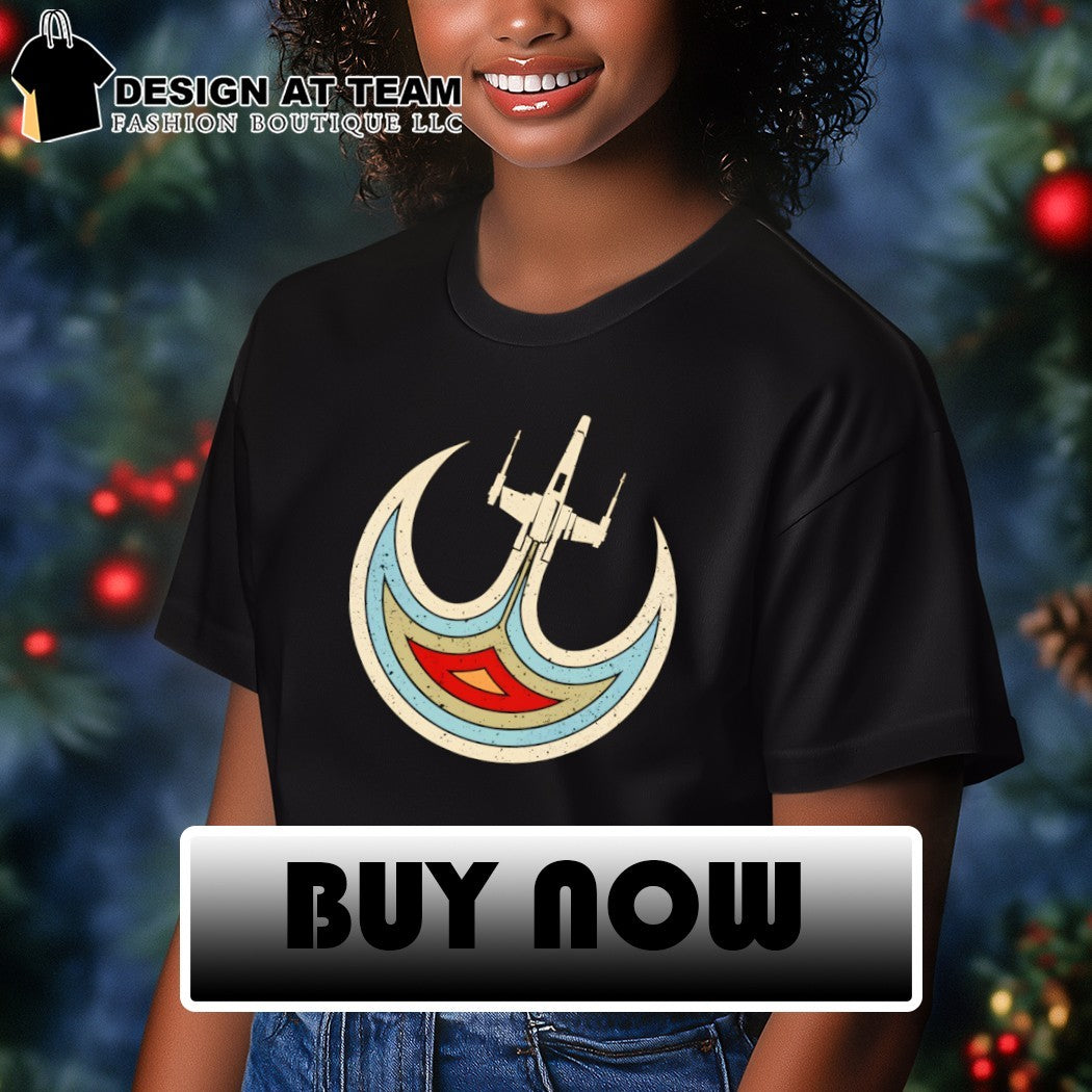 Rebel Alliance emblem and an X-Wing Rebel & Retro shirt