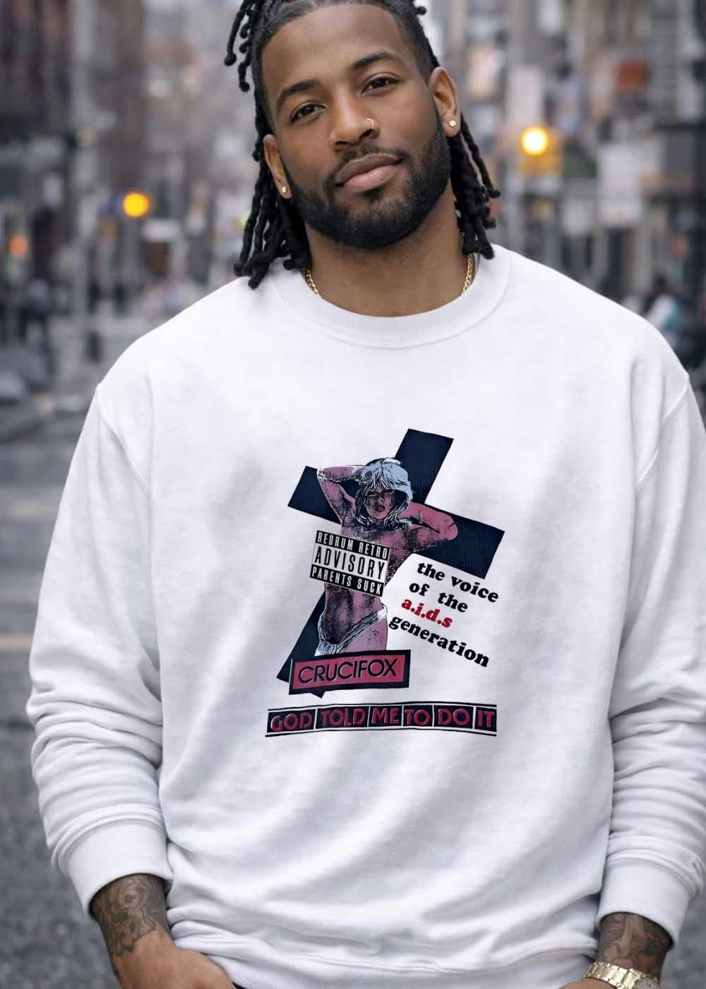Redrum Retro Crucifox The Voice of the AIDS Generation God Told Me to Do It Shirt
