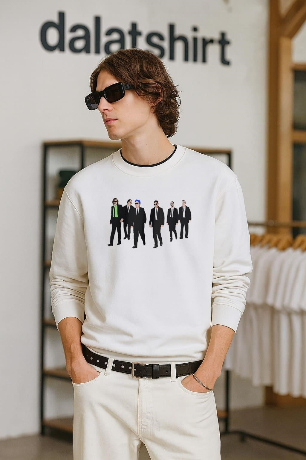 Reservoir Dogs Style Movie Characters Walking In Black Suits shirt