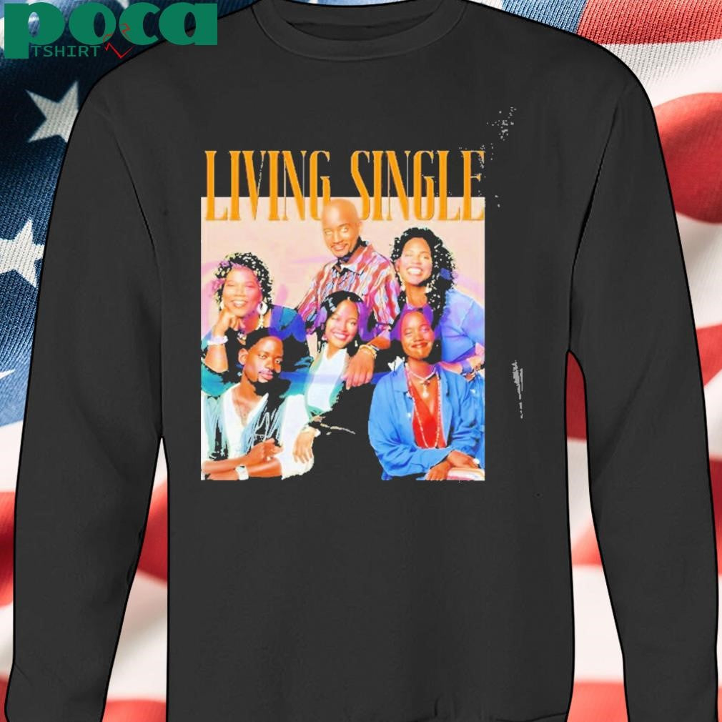 Retro 90s Living Single Television Sitcom Cast Poster T Shirt